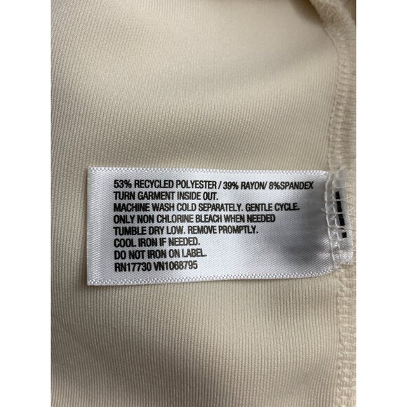 A New Day Womens Cream Pull-On Track Pants Elastic Waist Straight Leg Size XXL - Picture 7 of 8